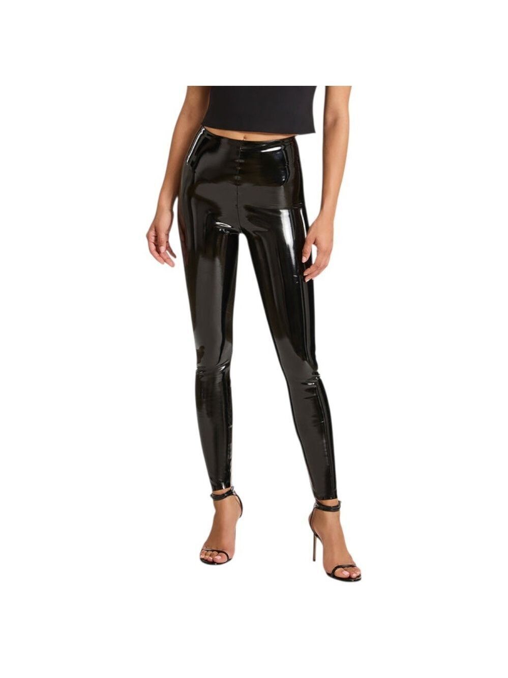 Commando Faux Patent Leather Leggings In Black Sz S